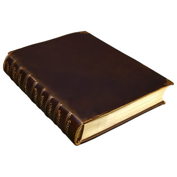 Vintage leather-bound diary, isolated on transparent background Transparent Background Images