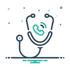Mix icon for call the doctor