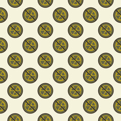 Radiation Ban vector Nuclear Energy No Allowed colored seamless pattern