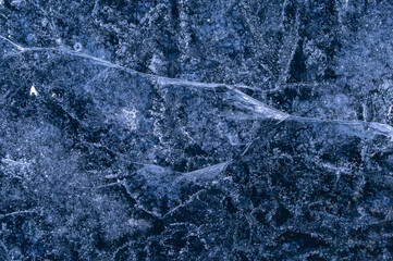 自然の氷のクローズアップ。