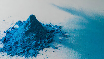 Soft Blue Powder Heap and abstract watercolor background