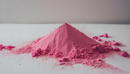 pile of pink powder pink mixture