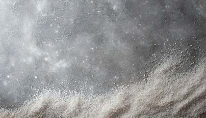 powder drops on the gray abstract backdrop text space style - obrazy, fototapety, plakaty