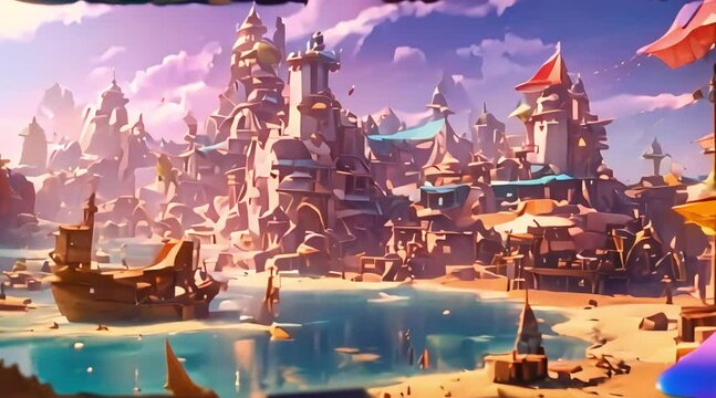 view open world art scene game concept