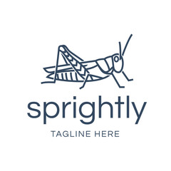 vector grasshopper logo line art