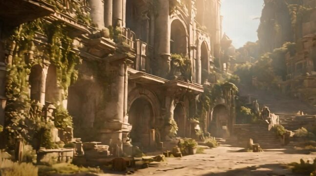 view open world art scene game concept