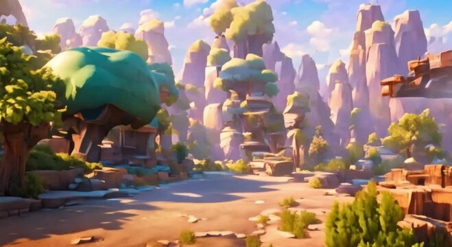 view open world art scene game concept