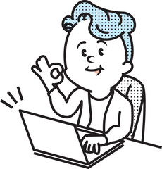 web予約する男性