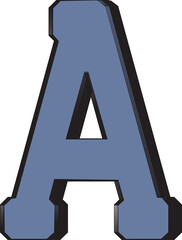 Cursive alphabet letter A