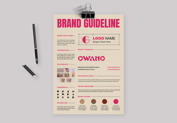 Brand Style Guide Template - obrazy, fototapety, plakaty