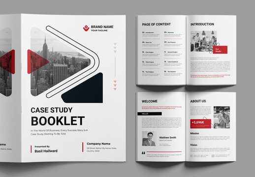 Case Study Booklet Template Design