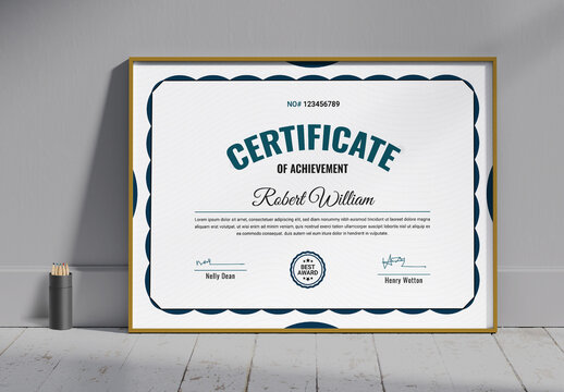 Certificate of Achievement Layout