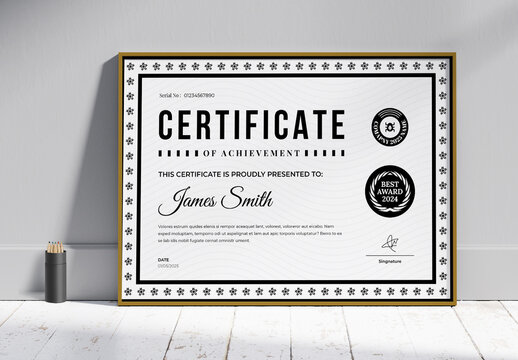Certificate Of Achievement Design