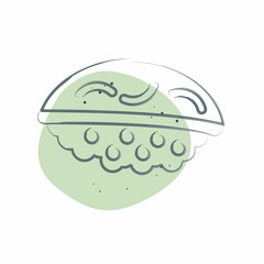 Icon Hirame. related to Sushi symbol. Color Spot Style. simple design editable. simple illustration