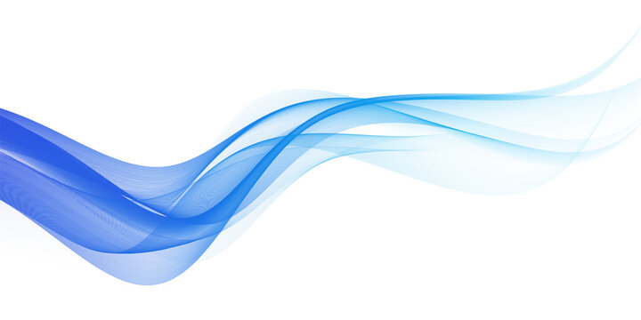 Modern abstract blue lines wave background. Dynamic flowing wave lines design element. Futuristic technology concept. PNG file.
