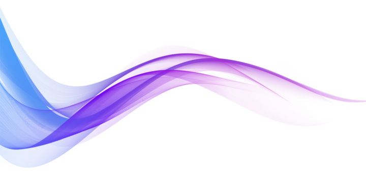 Modern abstract glowing wave background. Dynamic flowing wave lines design element. Futuristic technology concept. PNG file.