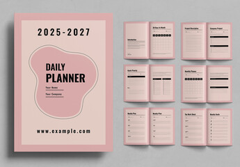 Daily Planner Template - obrazy, fototapety, plakaty