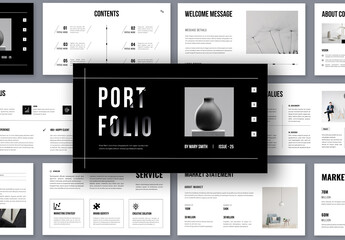 Minimal Portfolio Presentation Template - obrazy, fototapety, plakaty