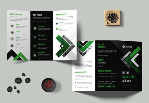 Tri Fold Brochure Layout for Corporate Business