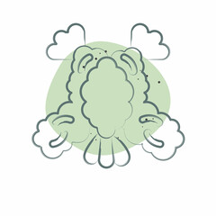 Icon Tempura. related to Sushi symbol. Color Spot Style. simple design editable. simple illustration