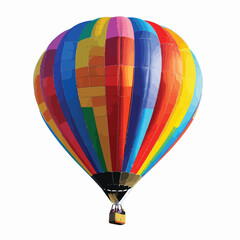 A colorful hot air balloon floating in the sky. clipart