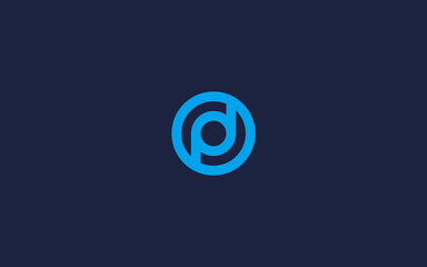 letter pd with circle logo icon design vector design template inspiration