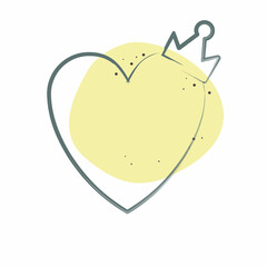 Icon Love King. related to Valentine Day symbol. Color Spot Style. simple design editable. simple illustration
