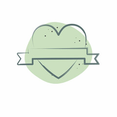 Icon Love. related to Valentine Day symbol. Color Spot Style. simple design editable. simple illustration