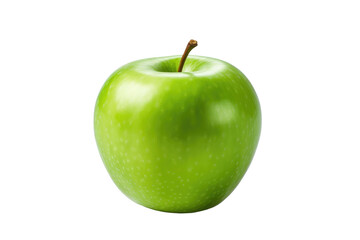 Green Apple on White Background. On a White or Clear Surface PNG Transparent Background.
