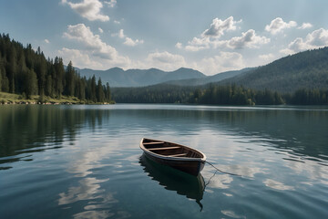 Obraz premium A landscape of a tranquil lake