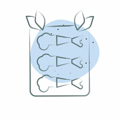 Icon Fried Food. related to Cooking symbol. Color Spot Style. simple design editable. simple illustration