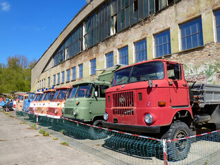 Historic trucks from the former GDR