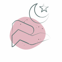 Icon Islam. related to Ramadan symbol. Color Spot Style. simple design editable. simple illustration
