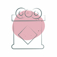 Icon Amulet. related to Chinese New Year symbol. Color Spot Style. simple design editable. simple illustration