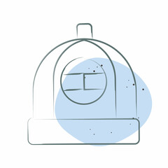 Icon Hat. related to Chinese New Year symbol. Color Spot Style. simple design editable. simple illustration