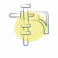 Icon Electric Drill. related to Construction symbol. Color Spot Style. simple design editable. simple illustration