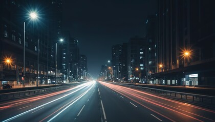 Fototapeta na wymiar city road lights