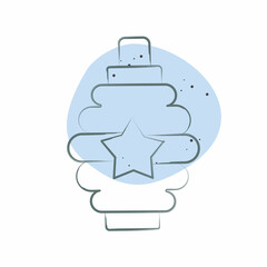 Icon Hand Grenade. related to Weapons symbol. Color Spot Style. simple design editable. simple illustration