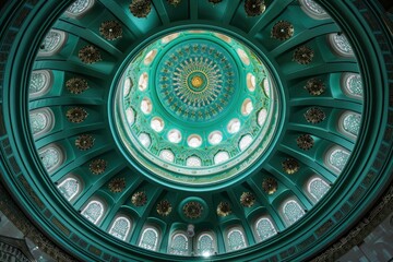 dome Masjid Nabawi - Prophet Mosque in Madinah al-Munawwarah - generative ai