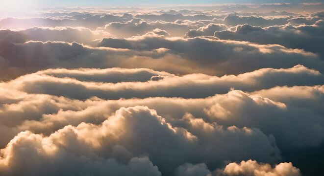 veduta aerea delle nuvole, volare sopra le nuvole