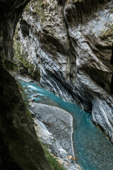Fototapeta na wymiar Liwu River running through Taroko Gorge, Taroko National Park, Taiwan