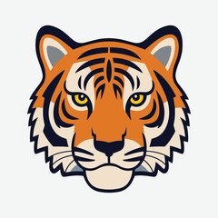 Hand drawn Tiger vector illustration and Logo