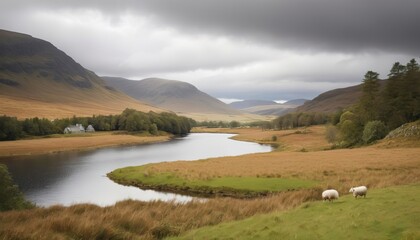 Fototapeta na wymiar Countryside, travel in the Scottish Highlands