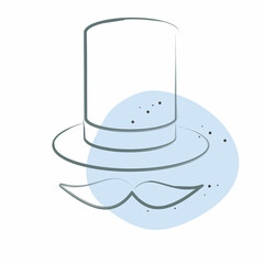 Icon Magician. related to Magic symbol. Color Spot Style. simple design editable. simple illustration