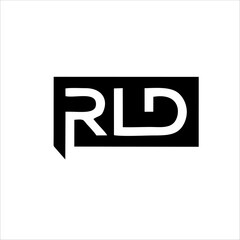 Print RLD letter logo design for your company name and brand