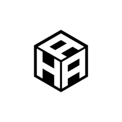 Fotobehang HAA letter logo design in illustration. Vector logo, calligraphy designs for logo, Poster, Invitation, etc. © Mamunur