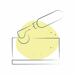 Icon Tracing Wheel. related to Shoemaker symbol. Color Spot Style. simple design editable. simple illustration