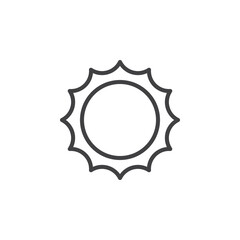 Sun line icon