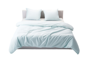 Fototapeta na wymiar Restful Sleep Foundation Bed Isolated On Transparent Background
