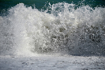 Closeup of a big sea splash